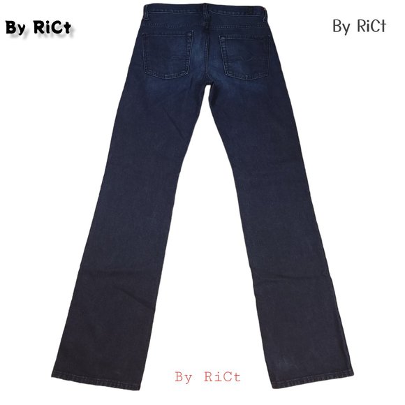 7 For All Mankind Standard Men's Jeans Size 28x34 Blue Denim Low Rise Buttons - Picture 1 of 9